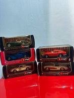 set van 5 Bburago modelauto’s op schaal 1:24., Ophalen of Verzenden, Gebruikt, Auto, Bburago
