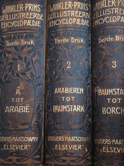 16 delige Elsevier Winkler Prins uit 1904, Antiek en Kunst, Antiek | Boeken en Bijbels, Ophalen