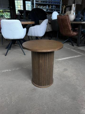 Bijzettafel Nola rond 50 cm - Bruin outlet korting beschikbaar voor biedingen