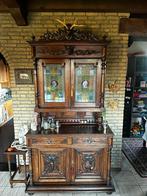 Antieke jachtkast met gewei erbovenop, Antiek en Kunst, Ophalen