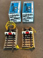 2 Märklin stootblokken 7191 met verlichting z.g.a.n., Wisselstroom, Rails, Ophalen of Verzenden, Zo goed als nieuw