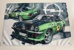 OPEL MANTA 60X90 CM RALLY UITVOERING MET BEVESTIGGINGSOGEN, Auto diversen, Wieldoppen, Ophalen of Verzenden, Nieuw