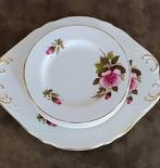 Vintage Fine Bon China CROWN TRENT Staffordshire England set, Ophalen of Verzenden, Zo goed als nieuw, Porselein, Bord of Schaal