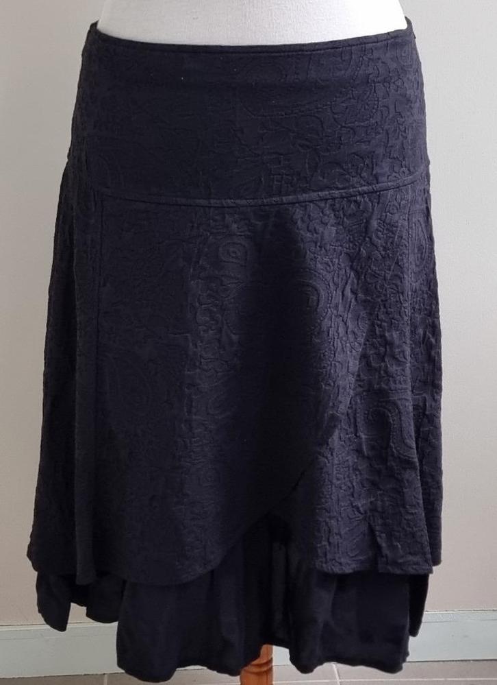 MS Mode zwarte rok mt. 46, Kleding | Dames, Rokken, Zo goed als nieuw, Maat 46/48 (XL) of groter, Zwart, Onder de knie, Ophalen of Verzenden
