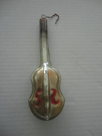 Oude glazen Ajeko kerstbal viool / gitaar beschikbaar voor biedingen