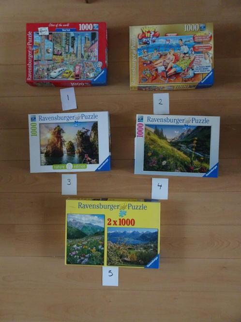 6 puzzles van Ravensburg, Hobby en Vrije tijd, Denksport en Puzzels, Zo goed als nieuw, Legpuzzel, 500 t/m 1500 stukjes, Ophalen of Verzenden