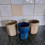 bekers 3 stuks, Huis en Inrichting, Ophalen of Verzenden, Zo goed als nieuw, Overige stijlen, Kop(pen) en/of Schotel(s)