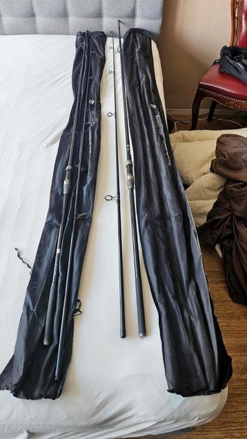 2 nieuwe jvc powerplay 2.75lbs 12ft 360lang carbon tophengel beschikbaar voor biedingen