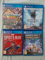 PS4 Games. Spiderman/Minecraft/Star Wars/Trackmania, Spelcomputers en Games, Games | Sony PlayStation 4, 1 speler, Ophalen of Verzenden
