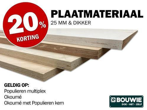 Multiplex plaatmateriaal | 20% korting | In- en Exterieur, Doe-het-zelf en Verbouw, Platen en Panelen, Nieuw, Multiplex, 20 tot 50 mm