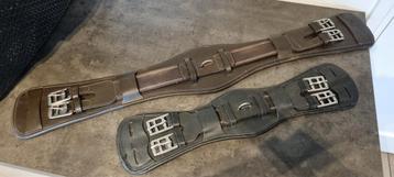 Barefoot leren singel met elastiek bruin&zwart resp 75&45 cm beschikbaar voor biedingen