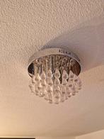 Plafondlamp met "kristallen", Ophalen of Verzenden, Zo goed als nieuw, Glas, Modern
