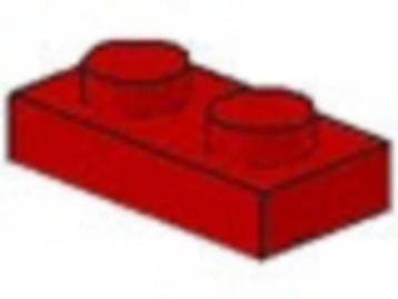 Lego Stenen 5x 1x2 Plaat Rood 3023 (NIEUW) beschikbaar voor biedingen