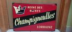 Emaillebord bière des Reines Champigneulles (emaillerie Str, Overige merken, Reclamebord, Plaat of Schild, Ophalen of Verzenden