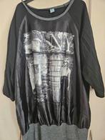 Zwarte tuniek met NY City print - Maat 52, M&S, Ophalen of Verzenden, Zo goed als nieuw