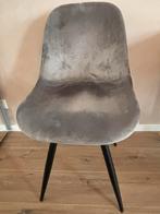 Eetkamerstoel Label51 velours grijs, Ophalen, Zo goed als nieuw, Grijs, Eén