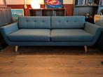 Retro 3-zitsbank Vera Sofacompany blauw, Huis en Inrichting, Banken | Bankstellen, Ophalen, Hout, Driepersoons, 75 tot 100 cm