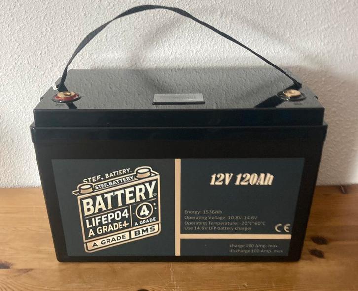 NIEUW Lifepo4 accu’s12 Volt 120Ah  optie Bluetooth, Caravans en Kamperen, Camper-accessoires, Nieuw, Ophalen of Verzenden