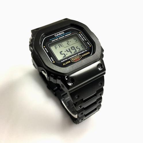 Nieuw: Gshock DW-5600 black metal mod kit, Sieraden, Tassen en Uiterlijk, Horloges | Kinderen, Nieuw, Jongen of Meisje, Zwart
