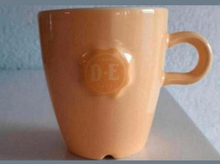 Douwe Egberts senseokopje geel, Huis en Inrichting, Keuken | Servies, Zo goed als nieuw, Kop(pen) en/of Schotel(s), Overige stijlen