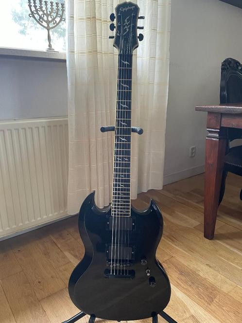 EPIPHONE SG PROPHECY EX EBONY MIDNIGHT 2008 EMG 81-85, Muziek en Instrumenten, Snaarinstrumenten | Gitaren | Elektrisch, Gebruikt