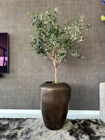 Kunst olijfboom inclusief pot kunstboom olijf brons koper beschikbaar voor biedingen