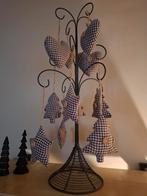 Metalen Kerstboom van 50 cm met Geruite Hangers, Ophalen of Verzenden, Nieuw
