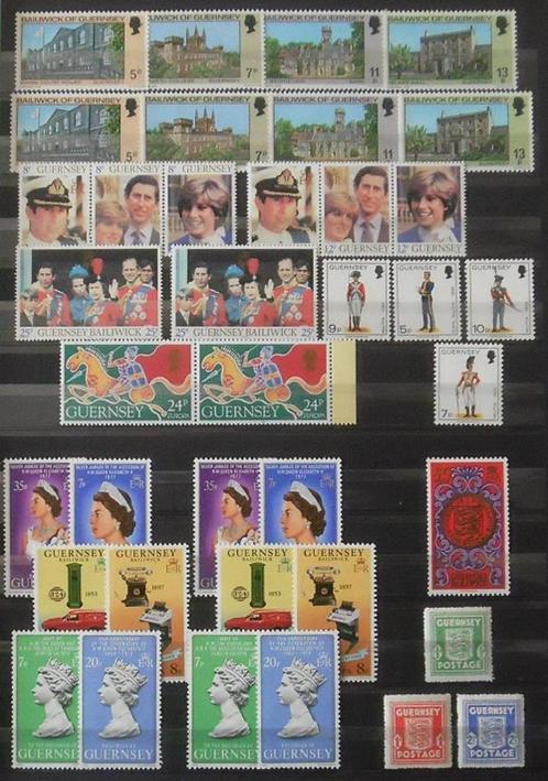 Bailiwick of Guernsey, mooie postfrisse collectie (11 foto's, Postzegels en Munten, Postzegels | Volle albums en Verzamelingen