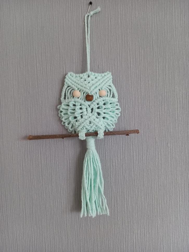 Macramé uil 6, Huis en Inrichting, Woonaccessoires | Wanddecoraties, Nieuw, Ophalen
