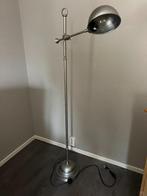 Verstelbare metalen vloerlamp (145 x 62 cm) – zilver, Ophalen, Zo goed als nieuw, Metaal, 100 tot 150 cm