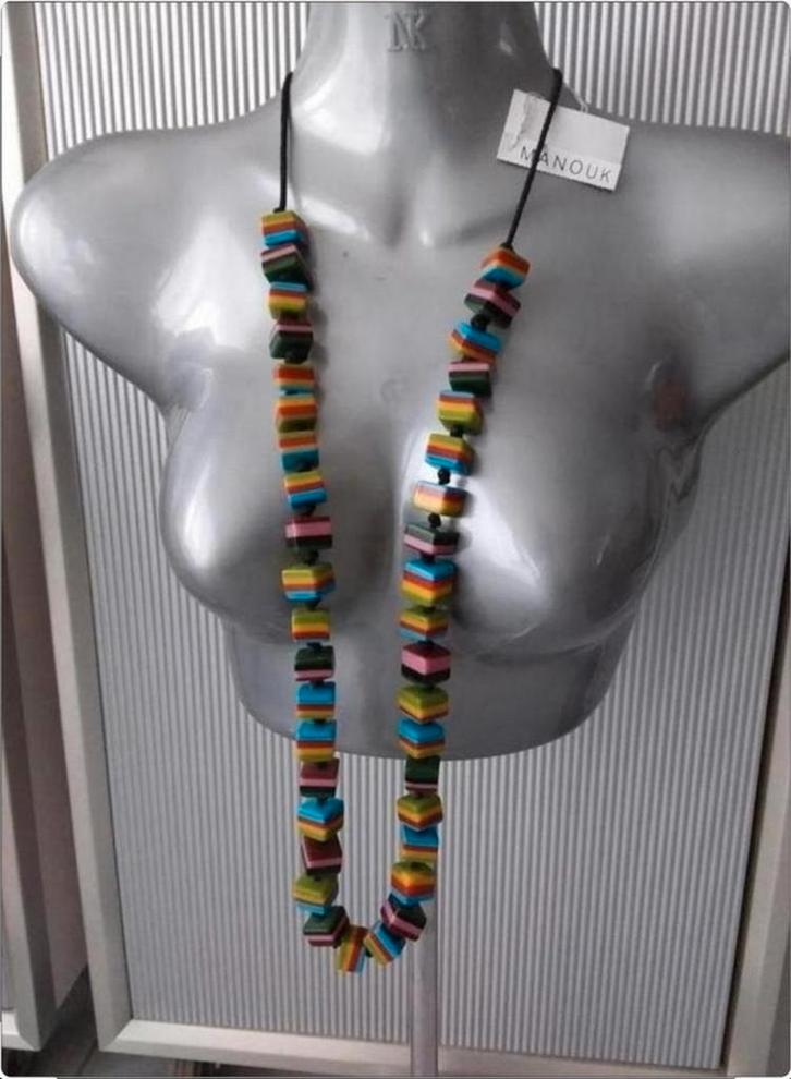Manouk - kleurrijke snoepjesketting, Sieraden, Tassen en Uiterlijk, Kettingen, Nieuw, Overige materialen, Overige kleuren, Met hanger
