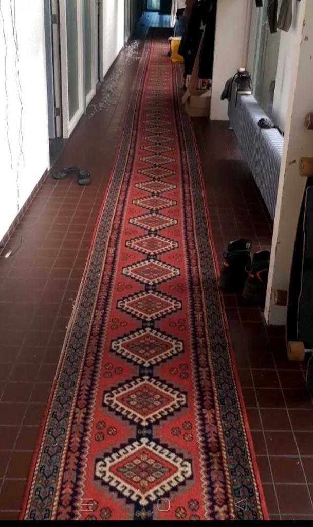 Lange gekleurde Trap Loper, Huis en Inrichting, Stoffering | Tapijten en Kleden, Gebruikt, 50 tot 100 cm, 200 cm of meer, Rechthoekig