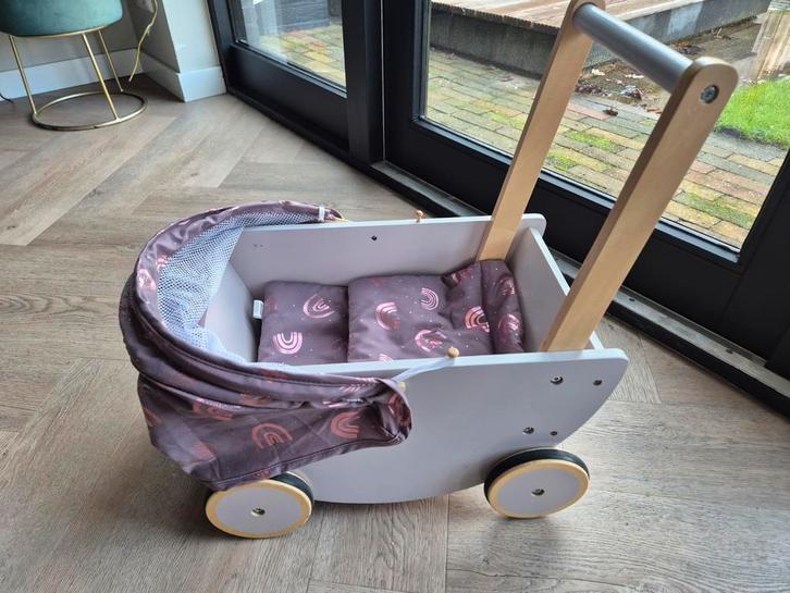 Howa Houten Poppenwagen, Kinderen en Baby's, Speelgoed | Poppen, Zo goed als nieuw, Overige typen, Ophalen