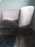 Lichtroze fauteuil, Gebruikt, 75 tot 100 cm, Ophalen of Verzenden, Metaal