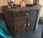 Leuk apart rieten kastje, let op zijn geen ivoren knopjes, Huis en Inrichting, Ophalen of Verzenden
