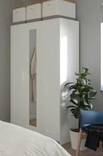 Brimnes Ikea kledingkast 117x190 cm wit in nette staat, Huis en Inrichting, Ophalen, 100 tot 150 cm, Neutraal, Met hangruimte