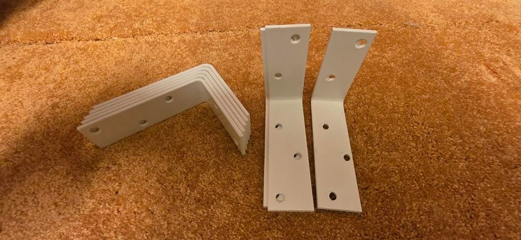 Hoekijzers wit 100x75mm - 9 stuks - Nieuw, Doe-het-zelf en Verbouw, IJzerwaren en Bevestigingsmiddelen, Ophalen of Verzenden