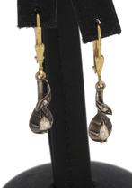 Roos diamant antiek set 14k gouden oorbellen zilver dames