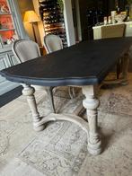 EIKEN rustiek grijs met zwart blad TAFEL EETTAFEL Provence, Ophalen