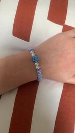 Leuk Armbandje met Bloemetje, Sieraden, Tassen en Uiterlijk, Armbanden, Blauw, Ophalen of Verzenden, Zo goed als nieuw, Elastiek