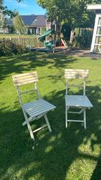 2 stuks bistro stoeltjes, Tuin en Terras, Ophalen, Zo goed als nieuw, Inklapbaar