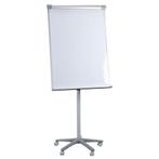Manutan Whiteboard / Flip-over op Wielen - Verstelbaar, Ophalen, Mobiel, Zo goed als nieuw, Whiteboard