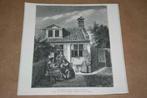 Antieke gravure - Buitenhuis (naar Pieter de Hooch) 1876 !!, Ophalen