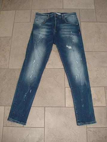 2Y Premium spijkerbroek slimfit jeans W30 destroyed details 