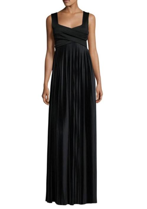THE ROW Alain Zwart plisee maxi jurk Maat M, Kleding | Dames, Jurken, Zo goed als nieuw, Maat 38/40 (M), Zwart, Onder de knie
