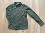 Hema overhemd, maat 146-152, groen met geel spikkeltje, ZGAN, Overhemd of Blouse, Ophalen of Verzenden, Zo goed als nieuw, Hema