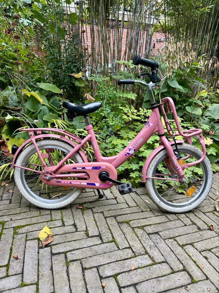 Alpina Clubb kinderfiets 16 inch – roze, Fietsen en Brommers, Fietsen | Meisjes, Gebruikt, 16 inch, Handrem, Ophalen