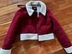 Superdry fijne rib bomber jack rood S, Zo goed als nieuw, Maat 36 (S), Rood, Superdry