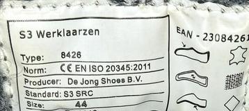 Z.g.a.n. S3 Solido werklaarzen 44 beschikbaar voor biedingen