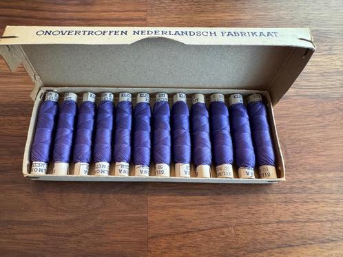 Vintage Silmona garen-set - 12 papieren klosjes, kleur 237, Hobby en Vrije tijd, Naaien en Fournituren, Zo goed als nieuw, Garen of Naald(en)